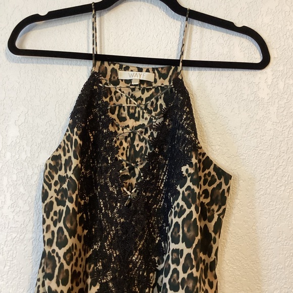 WAYF Animal Print Lace Up Tank - Picture 5 of 9